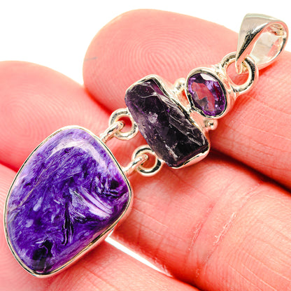Charoite Pendants handcrafted by Ana Silver Co - PD18764