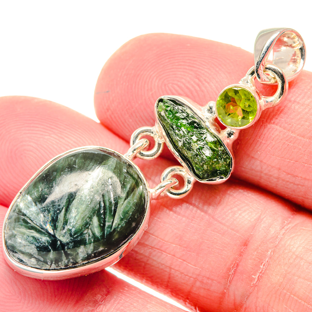 Seraphinite Pendants handcrafted by Ana Silver Co - PD18765