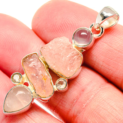 Rose Quartz Pendants handcrafted by Ana Silver Co - PD18767