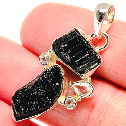 Black Tourmaline Pendants handcrafted by Ana Silver Co - PD18775