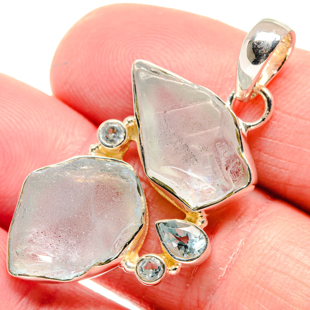 Aquamarine Pendants handcrafted by Ana Silver Co - PD18777