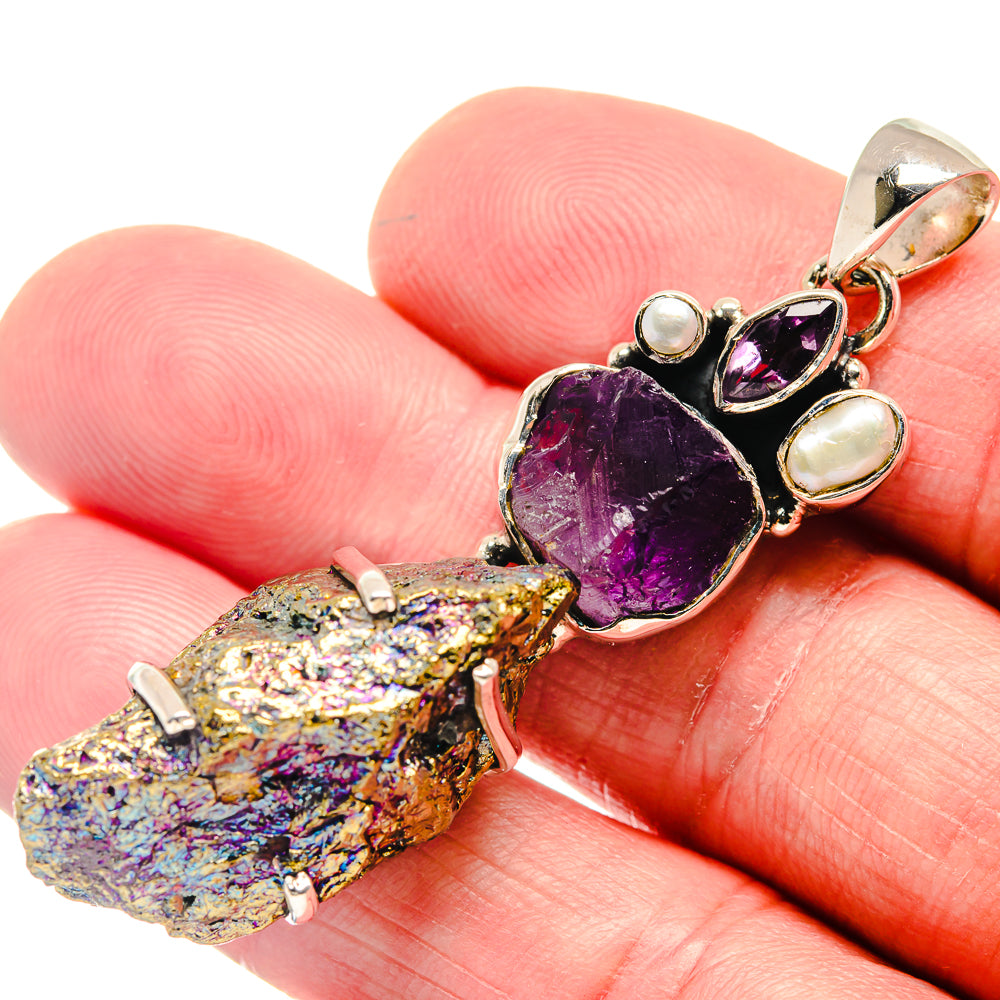 Peacock Ore Pendants handcrafted by Ana Silver Co - PD18783