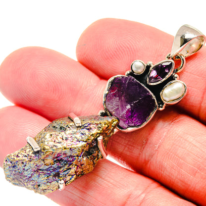 Peacock Ore Pendants handcrafted by Ana Silver Co - PD18783