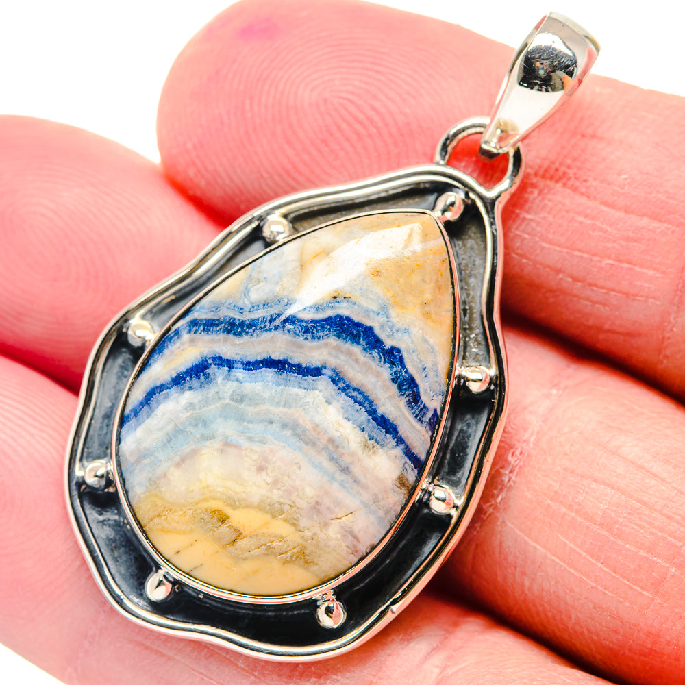 Blue Scheelite Pendants handcrafted by Ana Silver Co - PD18804