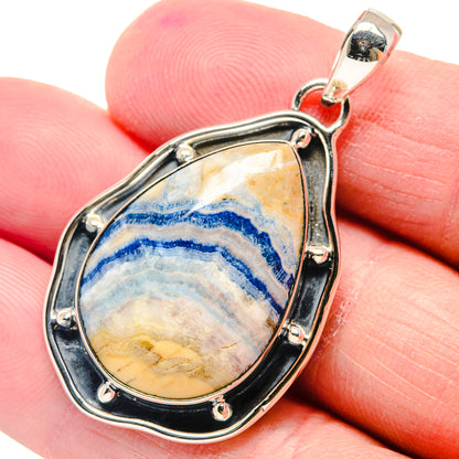 Blue Scheelite Pendants handcrafted by Ana Silver Co - PD18804