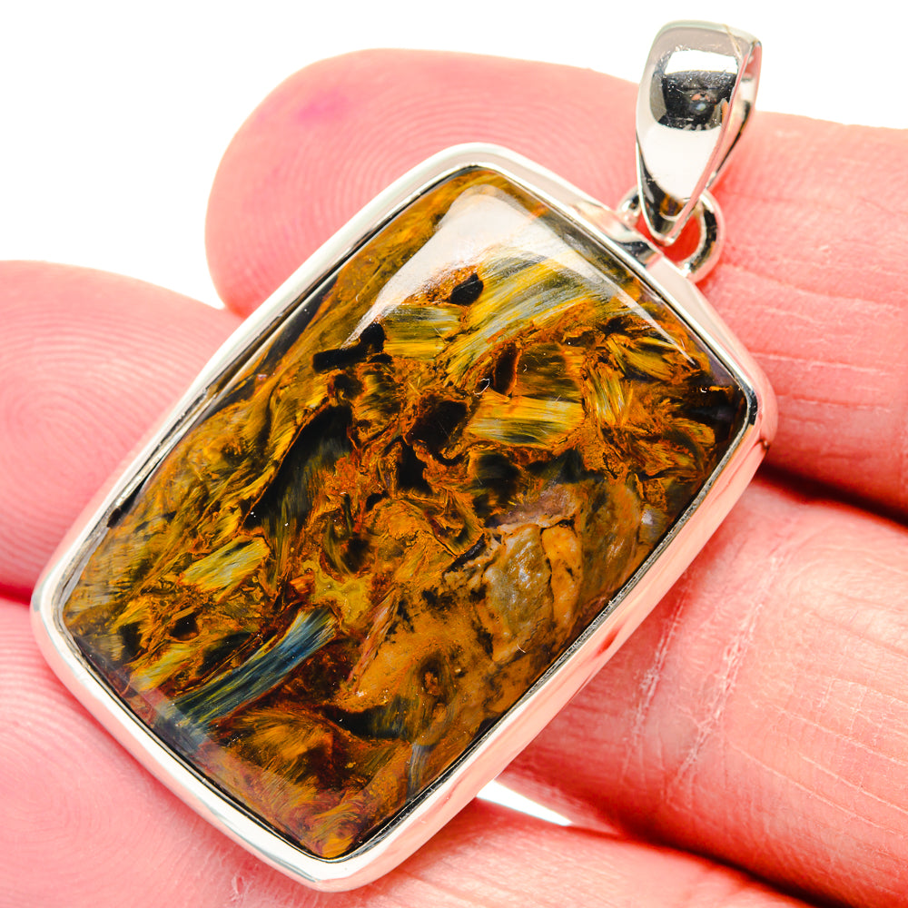 Golden Pietersite Pendants handcrafted by Ana Silver Co - PD18805