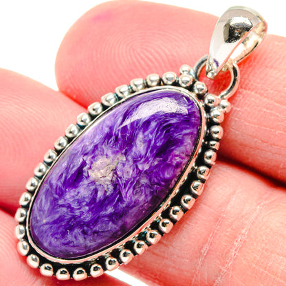 Charoite Pendants handcrafted by Ana Silver Co - PD18824