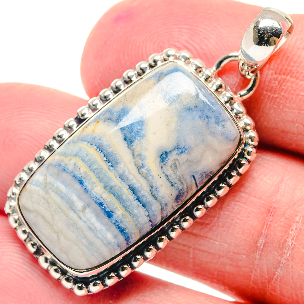 Blue Scheelite Pendants handcrafted by Ana Silver Co - PD18827