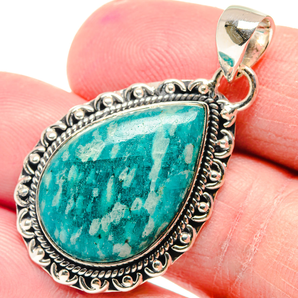 Amazonite Pendants handcrafted by Ana Silver Co - PD18833
