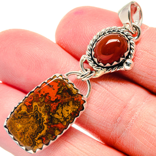 Crazy Lace Agate Pendants handcrafted by Ana Silver Co - PD18851