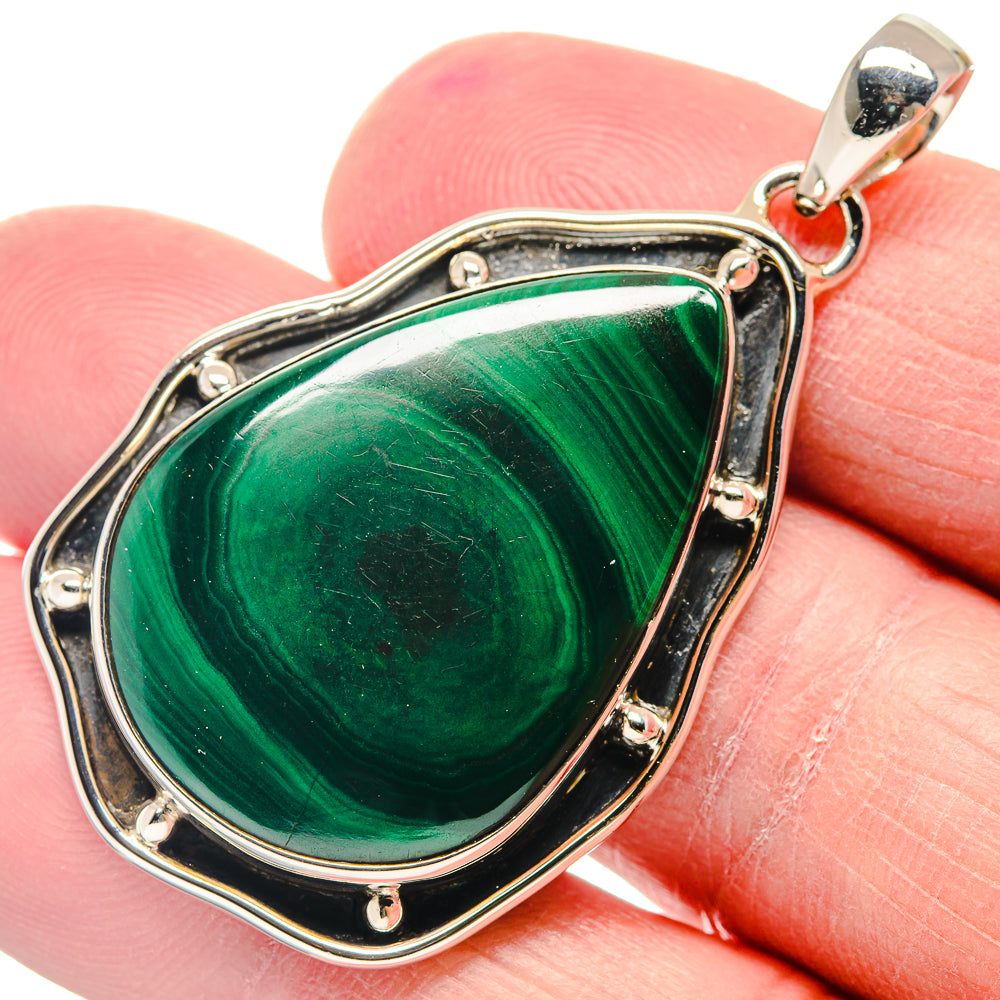 Malachite Pendants handcrafted by Ana Silver Co - PD18854