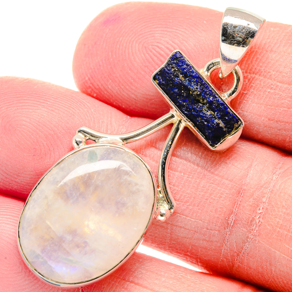 Rainbow Moonstone Pendants handcrafted by Ana Silver Co - PD18859