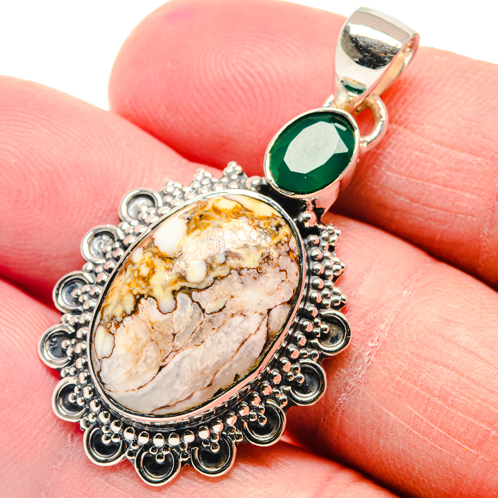 Laguna Lace Agate Pendants handcrafted by Ana Silver Co - PD18860
