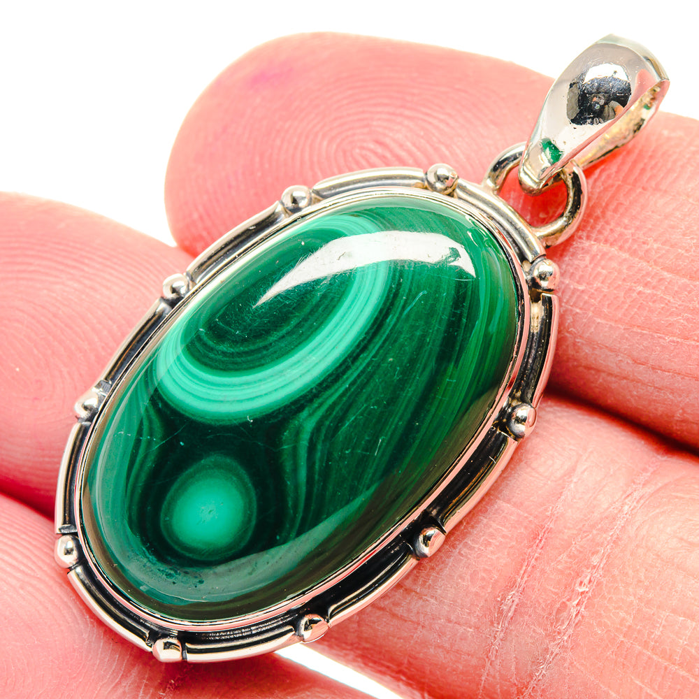 Malachite Pendants handcrafted by Ana Silver Co - PD18864
