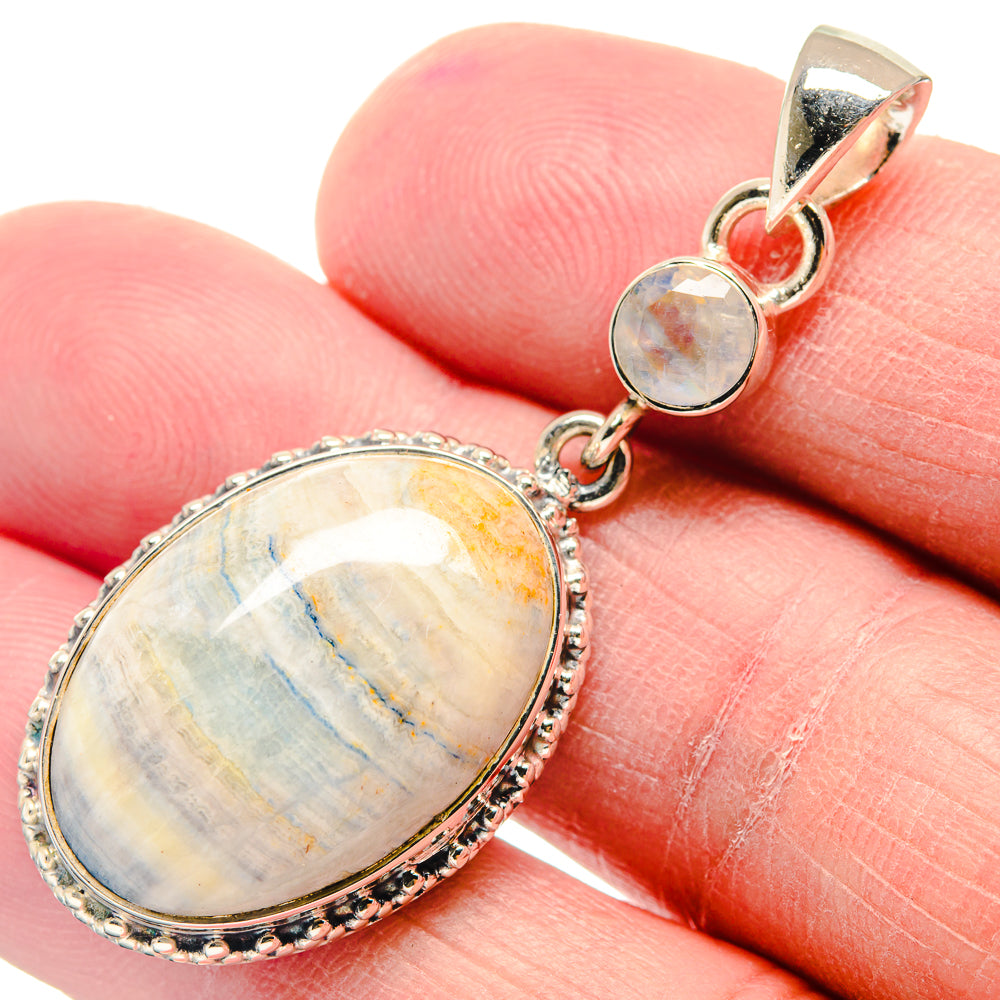 Blue Scheelite Pendants handcrafted by Ana Silver Co - PD18866