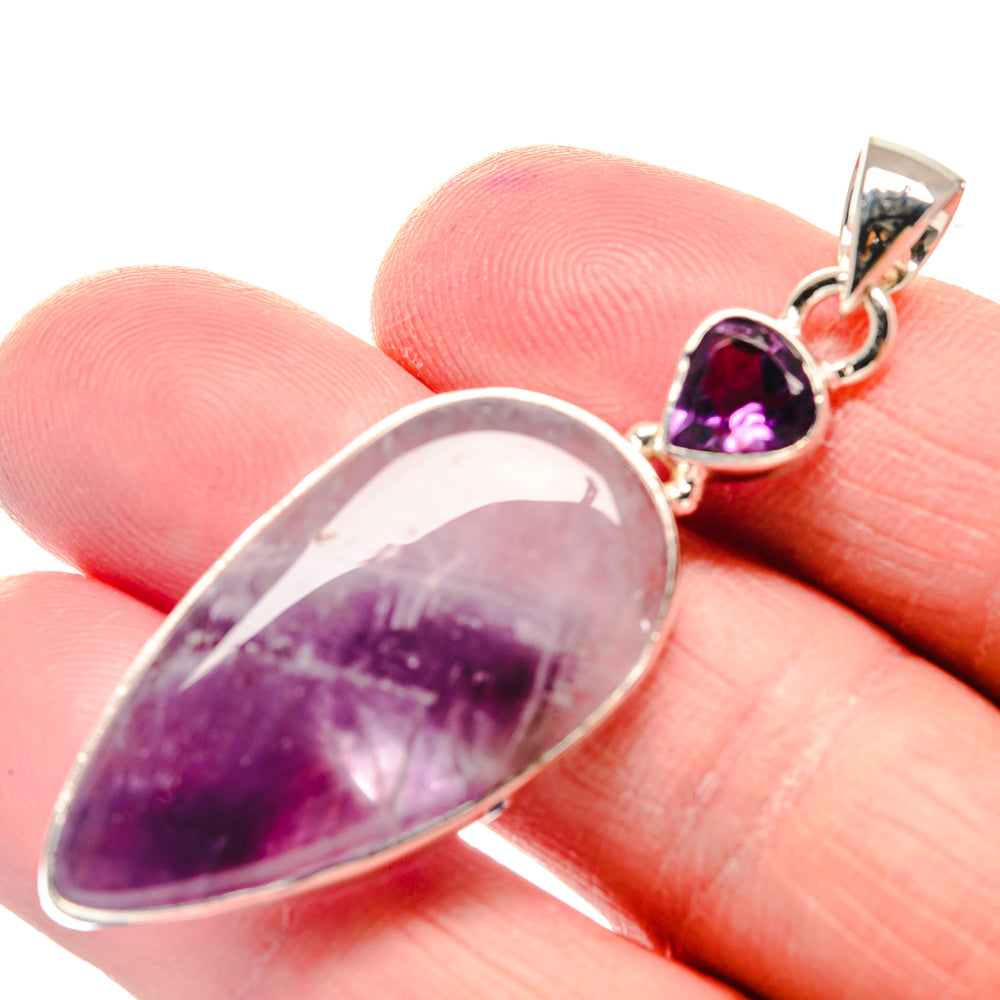 Chevron Amethyst Pendants handcrafted by Ana Silver Co - PD18867