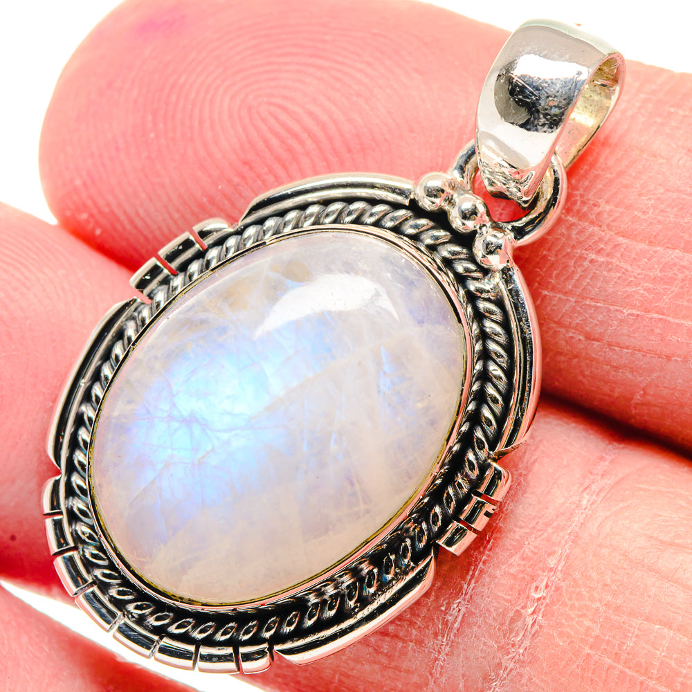 Rainbow Moonstone Pendants handcrafted by Ana Silver Co - PD18873