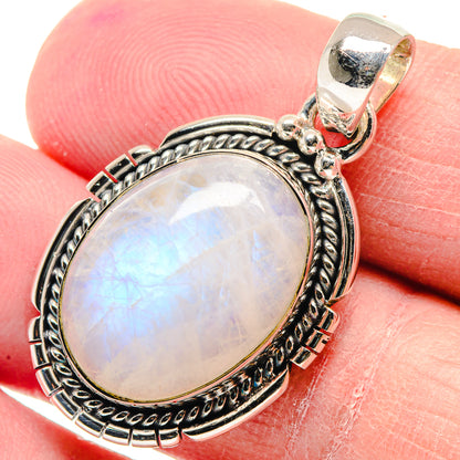 Rainbow Moonstone Pendants handcrafted by Ana Silver Co - PD18873