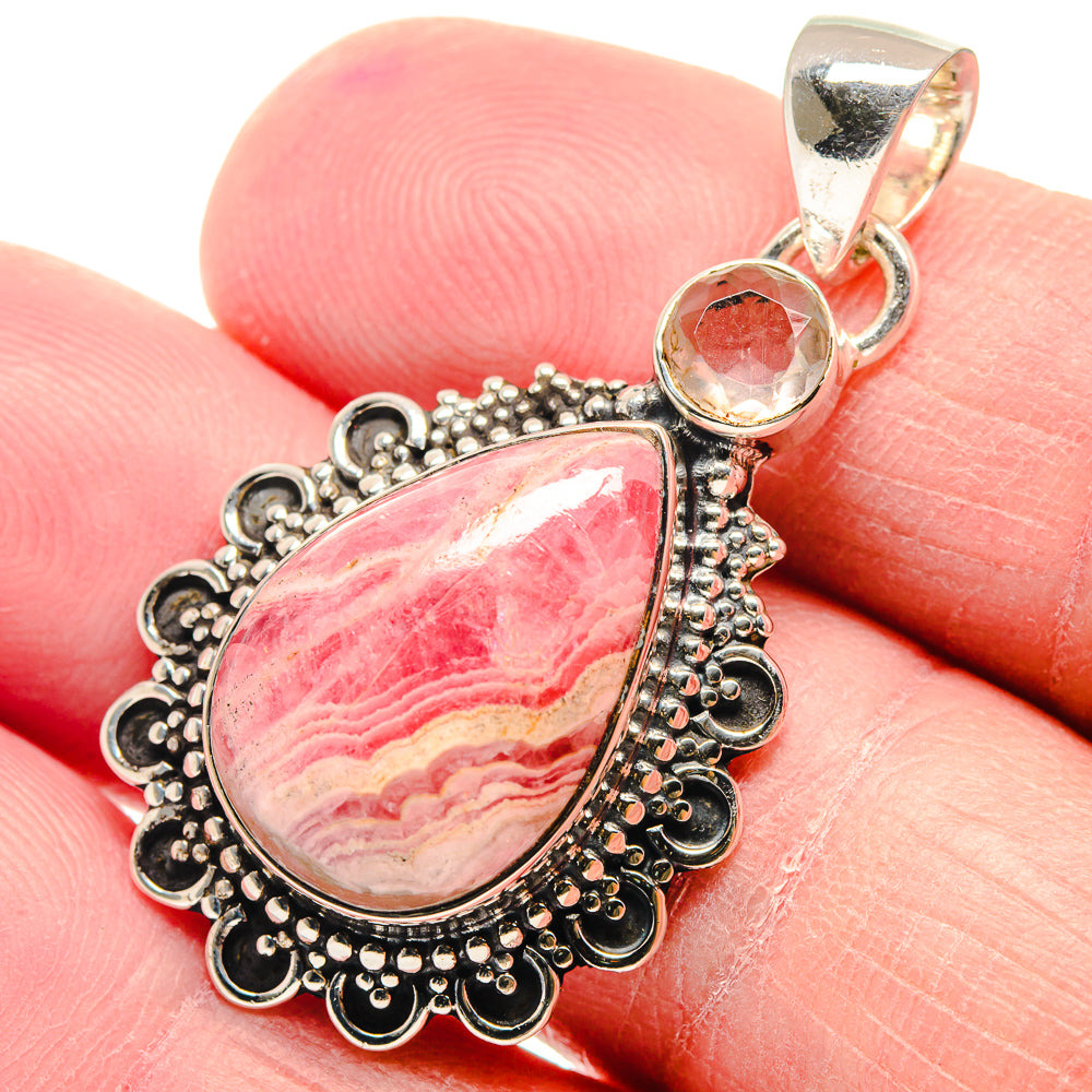 Rhodochrosite Pendants handcrafted by Ana Silver Co - PD18881