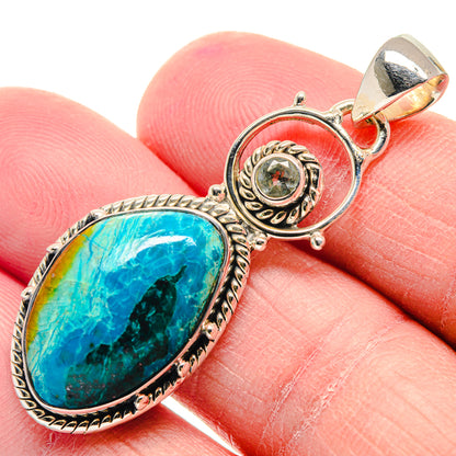 Chrysocolla Pendants handcrafted by Ana Silver Co - PD18889