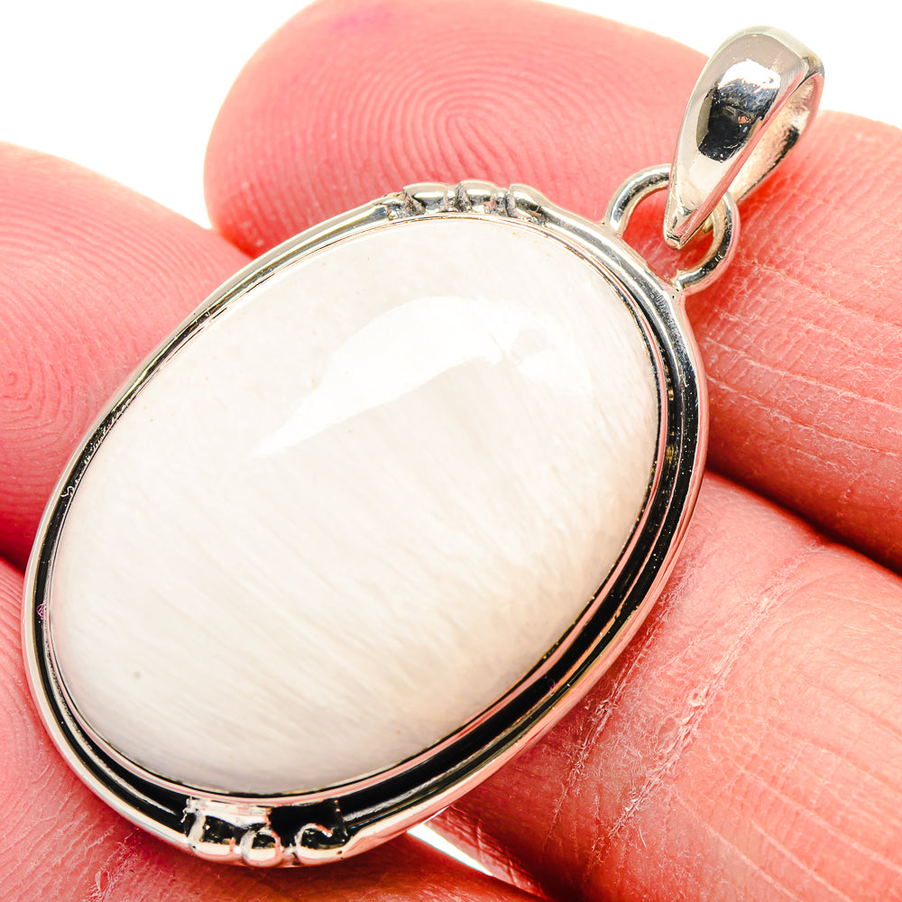White Scolecite Pendants handcrafted by Ana Silver Co - PD18895