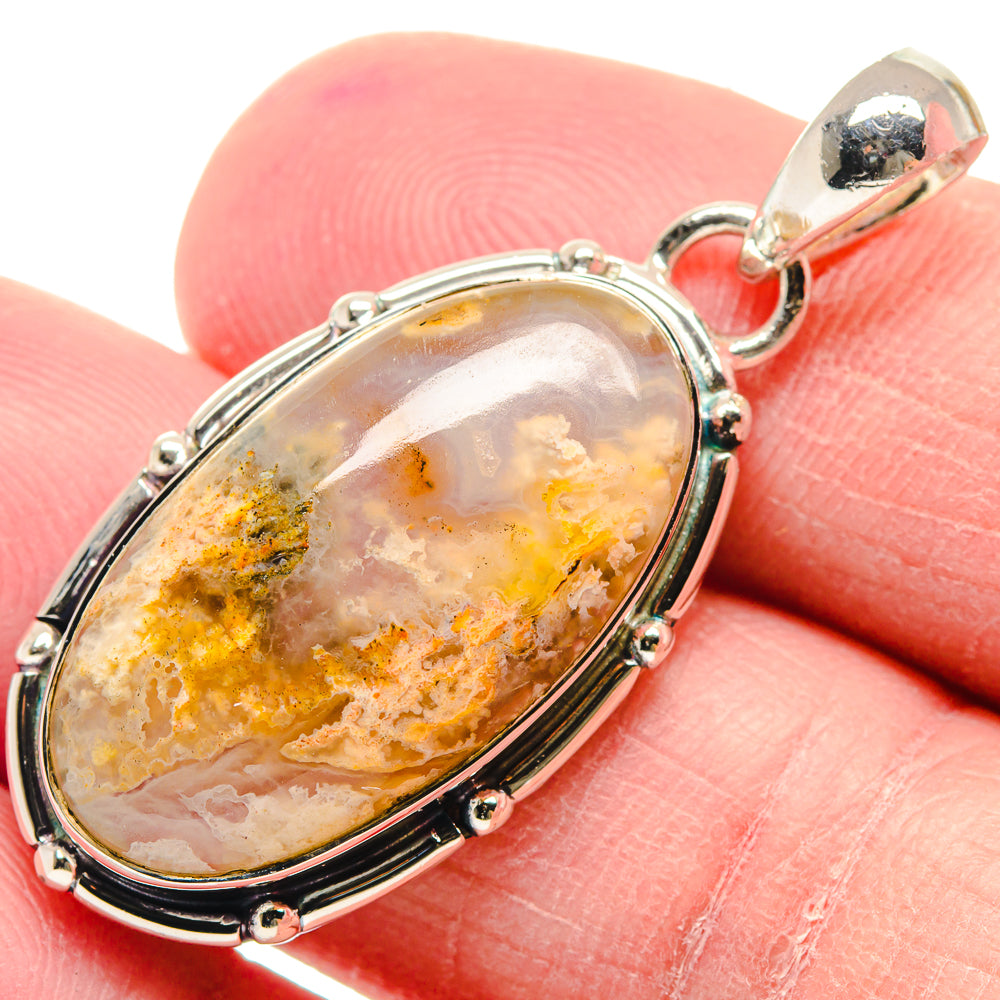 Plume Agate Pendants handcrafted by Ana Silver Co - PD18899