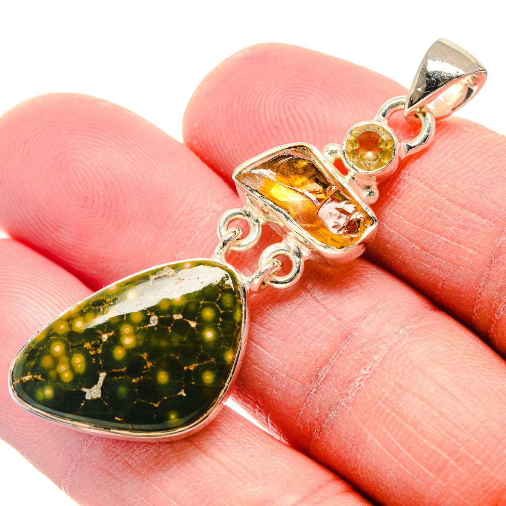Ocean Jasper Pendants handcrafted by Ana Silver Co - PD18904