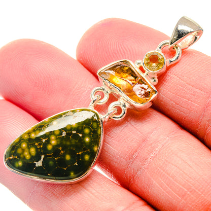 Ocean Jasper Pendants handcrafted by Ana Silver Co - PD18904