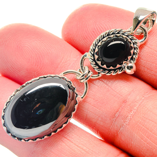 Hematite Pendants handcrafted by Ana Silver Co - PD18919
