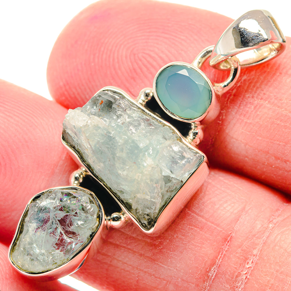 Aquamarine Pendants handcrafted by Ana Silver Co - PD18920