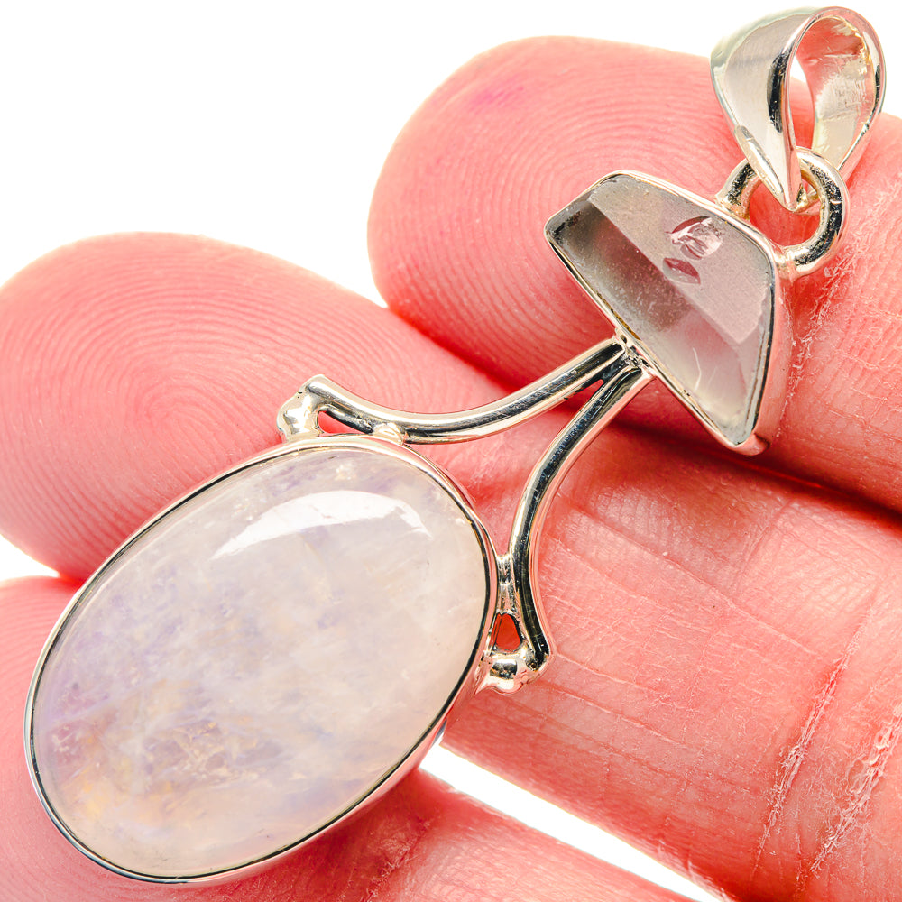 Rainbow Moonstone Pendants handcrafted by Ana Silver Co - PD18922