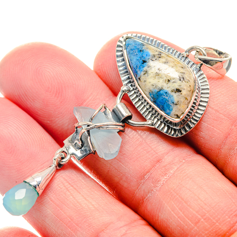 K2 Blue Azurite Pendants handcrafted by Ana Silver Co - PD18926