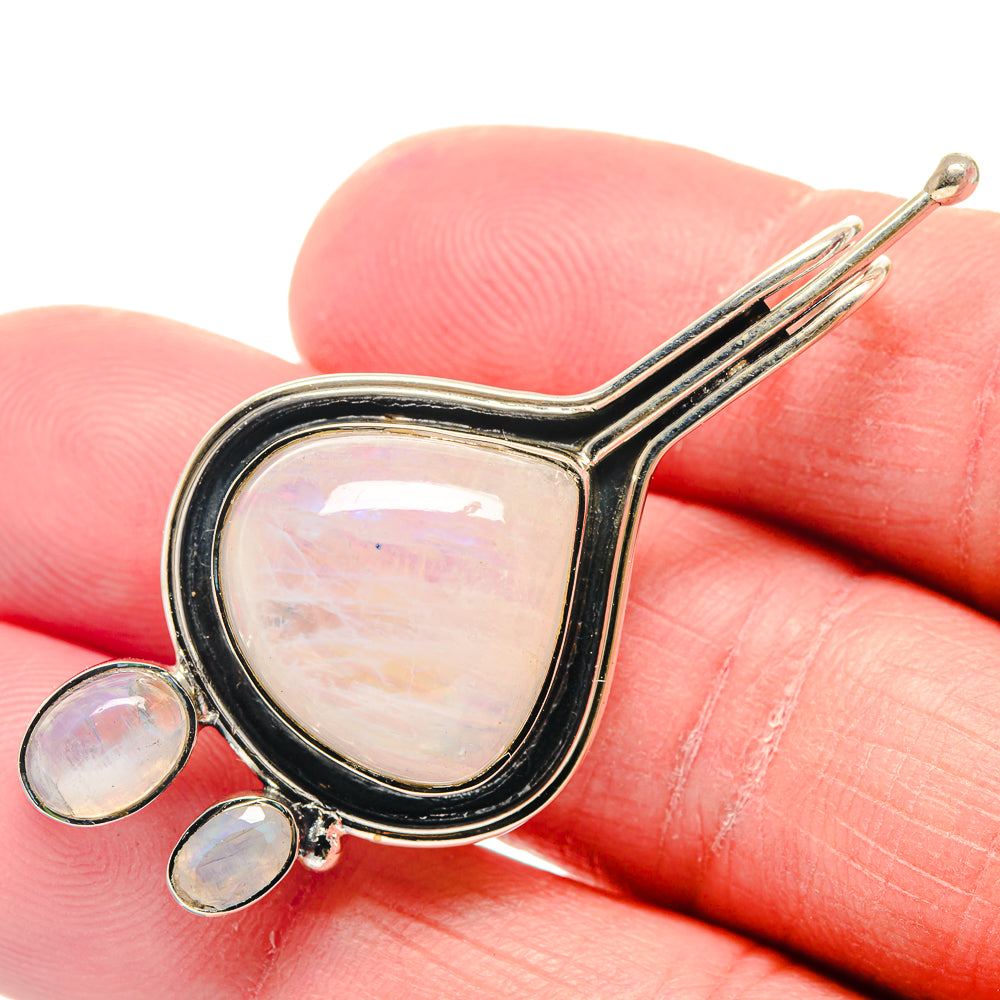 Rainbow Moonstone Pendants handcrafted by Ana Silver Co - PD18927