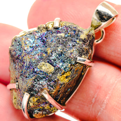 Spectro Pyrite Druzy Pendants handcrafted by Ana Silver Co - PD18934