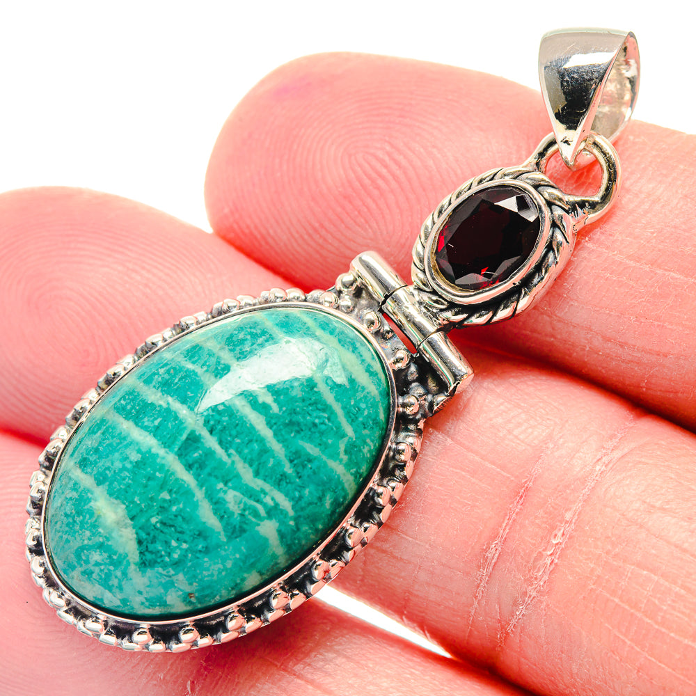 Amazonite Pendants handcrafted by Ana Silver Co - PD18936