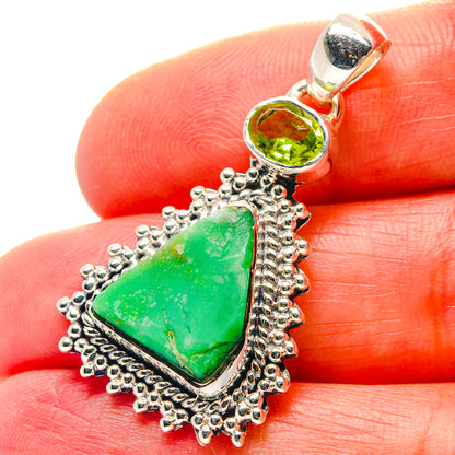 Chrysoprase Pendants handcrafted by Ana Silver Co - PD18958