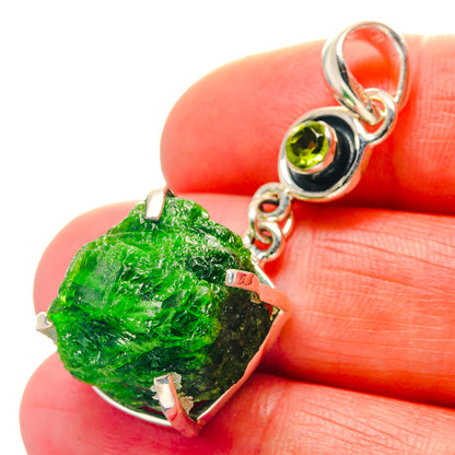 Chrome Diopside Pendants handcrafted by Ana Silver Co - PD18965