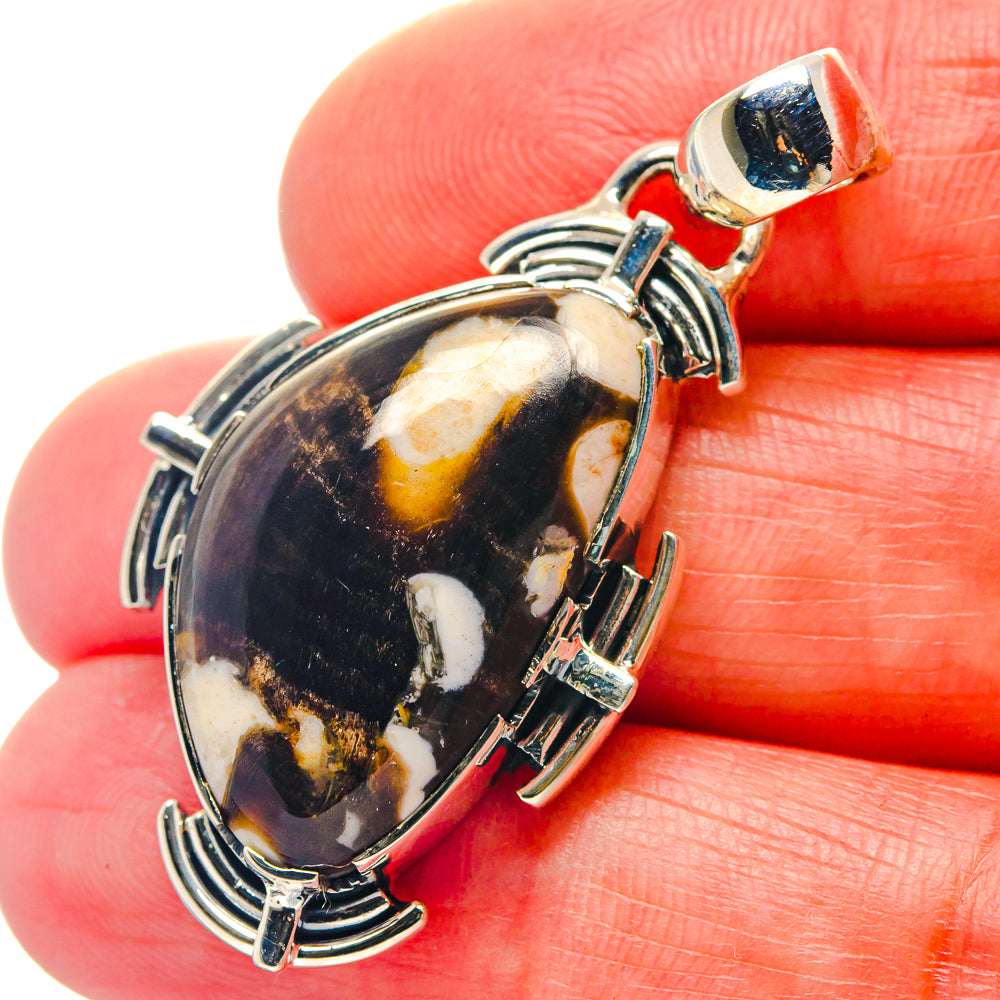 Peanut Wood Jasper Pendants handcrafted by Ana Silver Co - PD18976