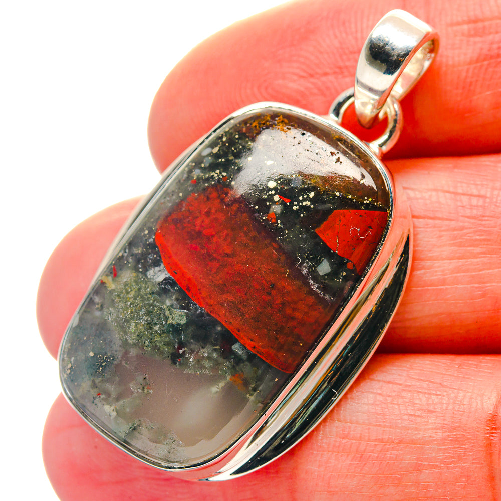 Bloodstone Pendants handcrafted by Ana Silver Co - PD18978