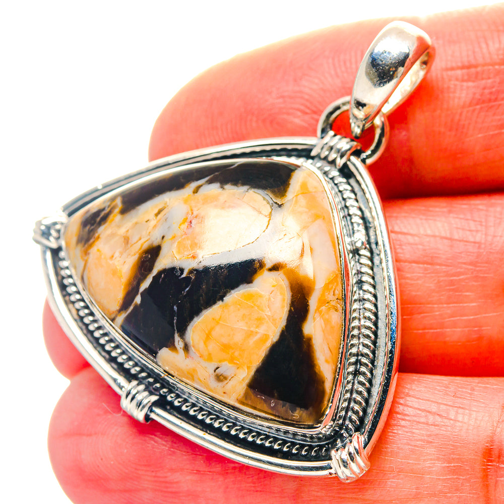 Peanut Wood Jasper Pendants handcrafted by Ana Silver Co - PD18979