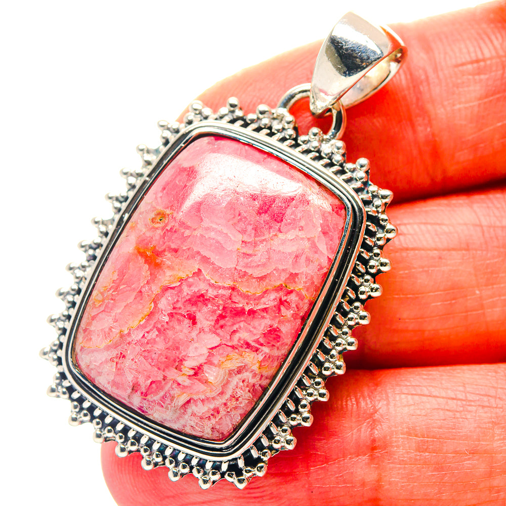 Rhodochrosite Pendants handcrafted by Ana Silver Co - PD18988