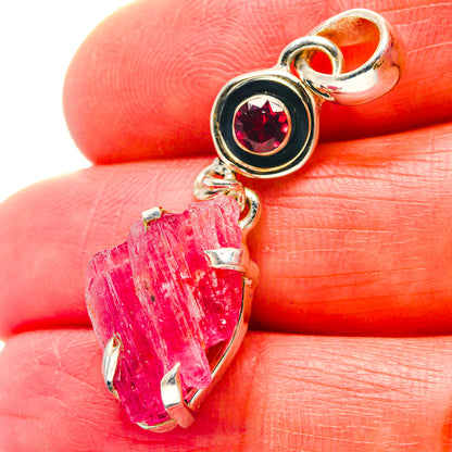 Pink Tourmaline Pendants handcrafted by Ana Silver Co - PD18992