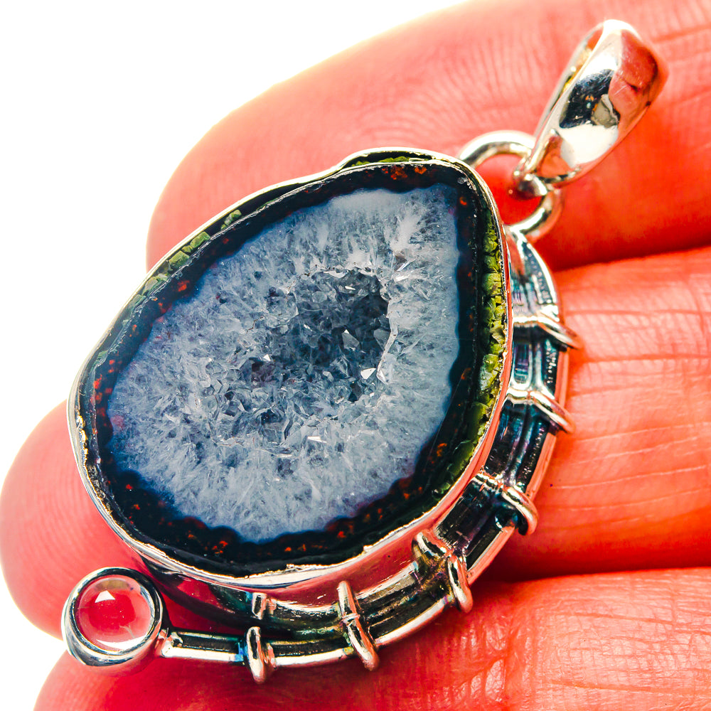 Coconut Geode Slice Pendants handcrafted by Ana Silver Co - PD19004