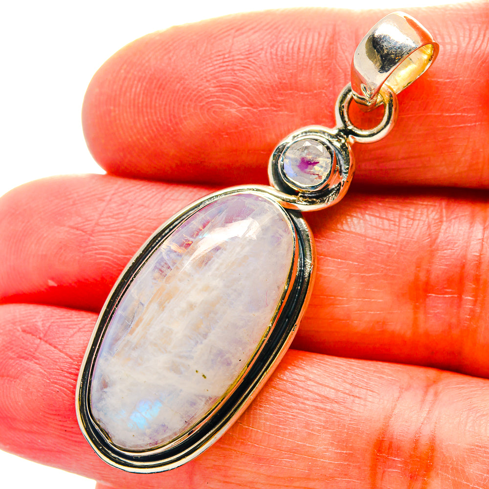 Rainbow Moonstone Pendants handcrafted by Ana Silver Co - PD19011