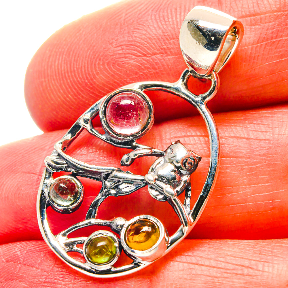 Pink Tourmaline Pendants handcrafted by Ana Silver Co - PD19013
