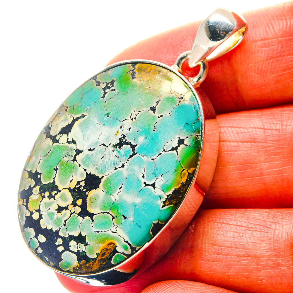 Tibetan Turquoise Pendants handcrafted by Ana Silver Co - PD19023