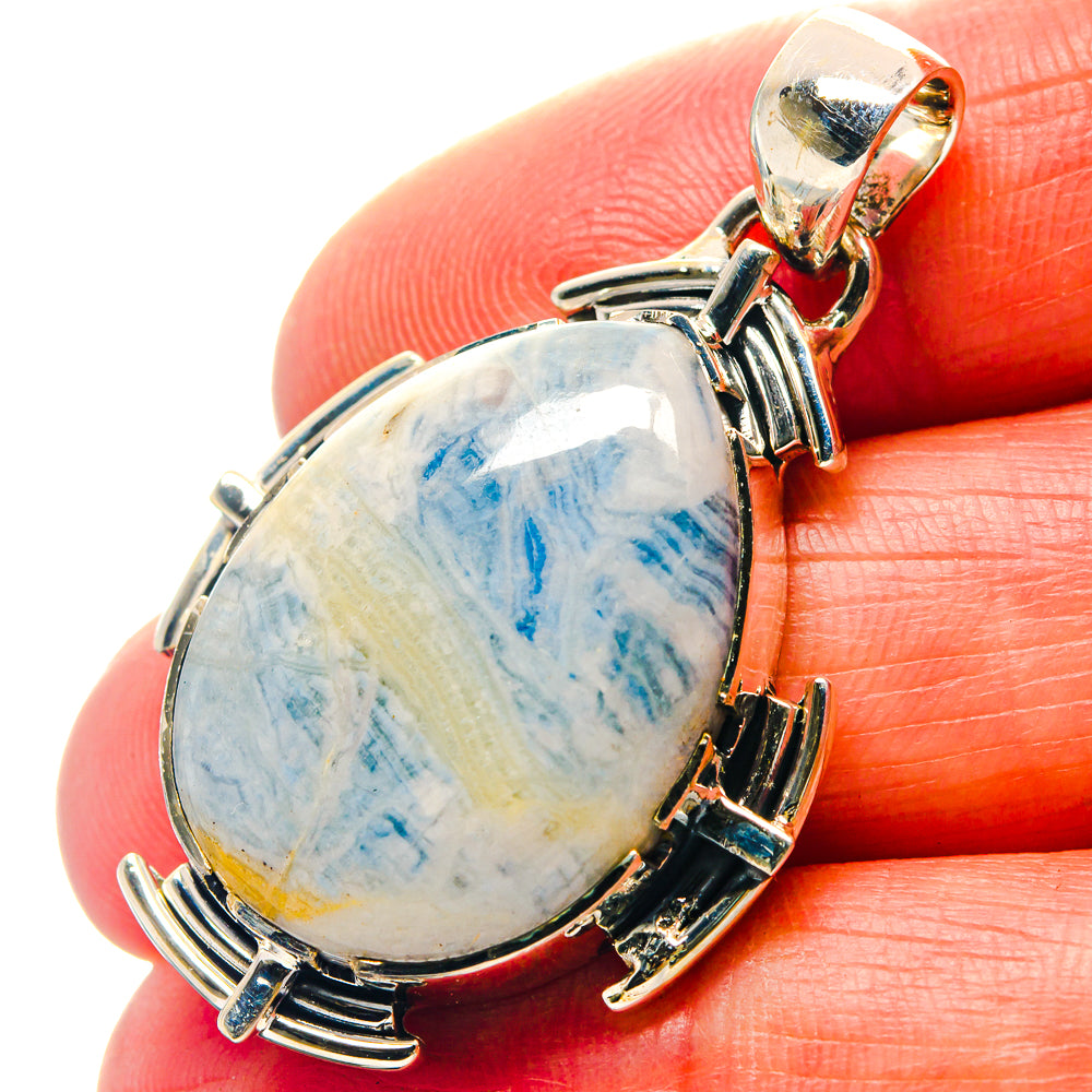 Blue Scheelite Pendants handcrafted by Ana Silver Co - PD19026