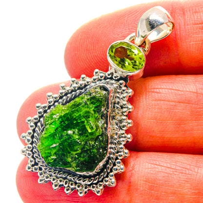 Chrome Diopside Pendants handcrafted by Ana Silver Co - PD19029
