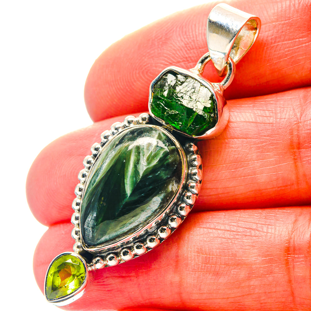 Seraphinite Pendants handcrafted by Ana Silver Co - PD19032