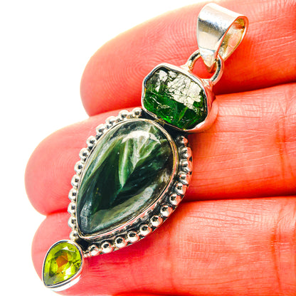 Seraphinite Pendants handcrafted by Ana Silver Co - PD19032